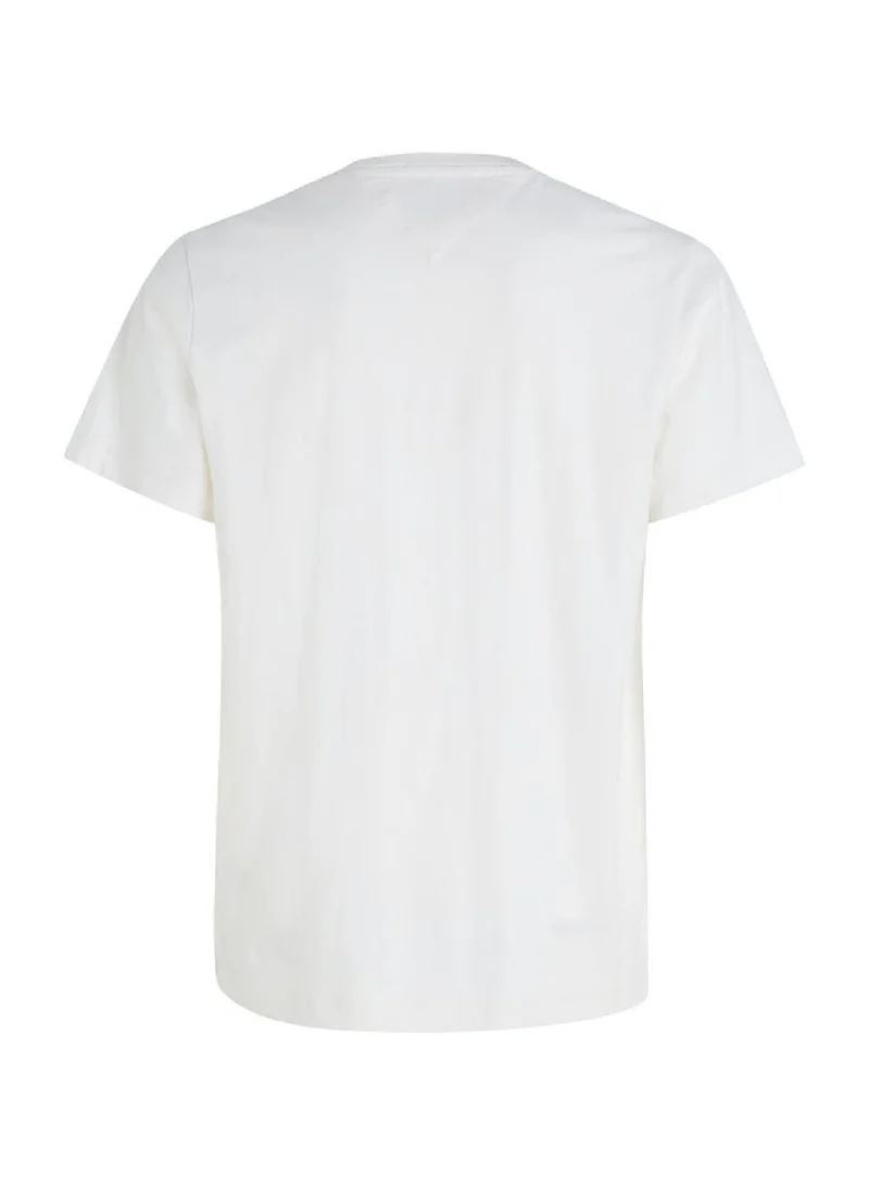 Tommy Jeans White Classics Organic Cotton T-Shirt for Men | Best Price UAE