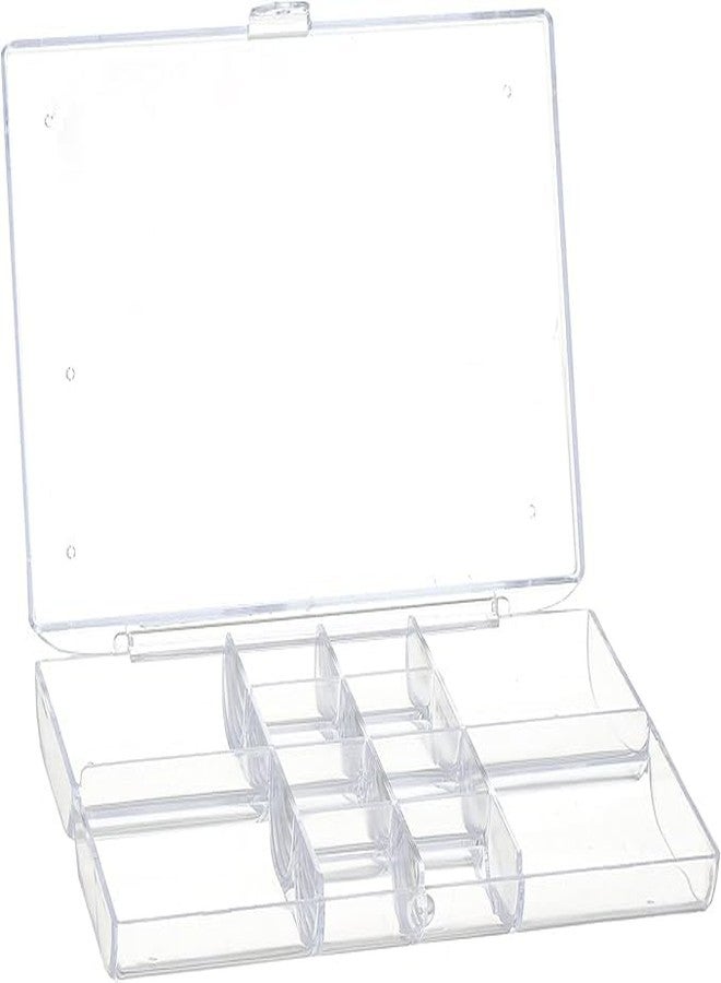 KERFORA 1-Tier Acrylic Jewelry Box with Lid - Rings and Earrings Holder Case, Jewelry Organizer for Women and Girls, Transparent Earring Storage Box - Image 2