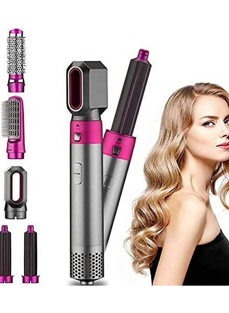 عام فرشاة مجفف الشعر الكهربائية 5 في 1 - مصفف الشعر بالأيونات السالبة مع رأس فرشاة قابل للفصل - فرشاة مجفف الشعر، تُستخدم لتمليس الشعر وتجعيده تلقائيًا. - Image 1