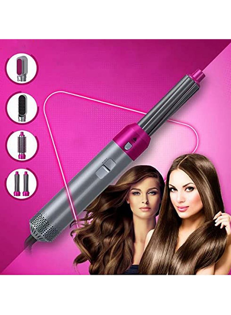 عام فرشاة مجفف الشعر الكهربائية 5 في 1 - مصفف الشعر بالأيونات السالبة مع رأس فرشاة قابل للفصل - فرشاة مجفف الشعر، تُستخدم لتمليس الشعر وتجعيده تلقائيًا. - Image 5