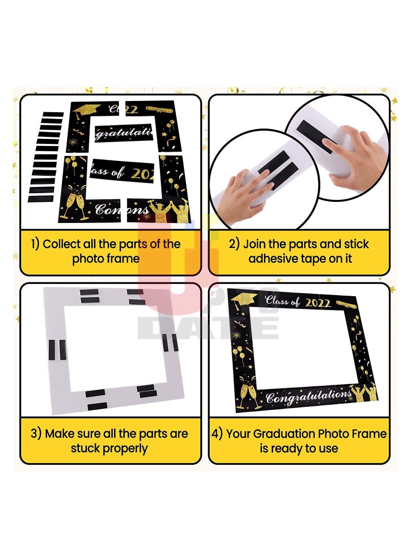 اب تو ديت  برواز يافطة للتصوير اثناء حفلات التخرج المادة فوم وعلية عبارات بالدهبي مقاس 70 سم 100 سم - Image 1
