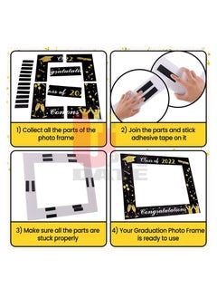 Generic Banner frame for photography during graduation parties. The material is foam and has phrases on it in gold. Size 70 cm 100 cm. Manufactured and printed by Up to Date Egypt.  - Image 3