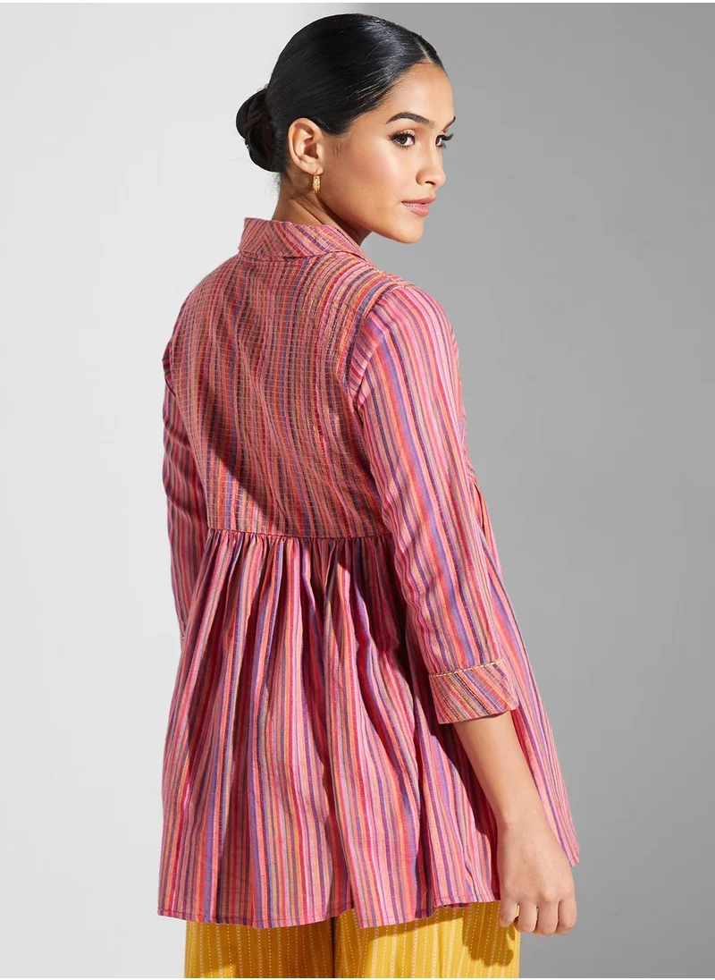 RITU KUMAR Stripe Detail Kurti
