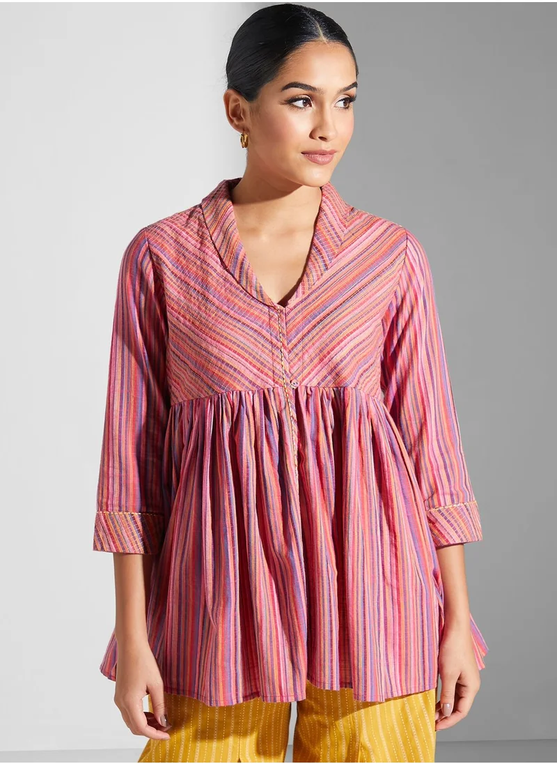RITU KUMAR Stripe Detail Kurti
