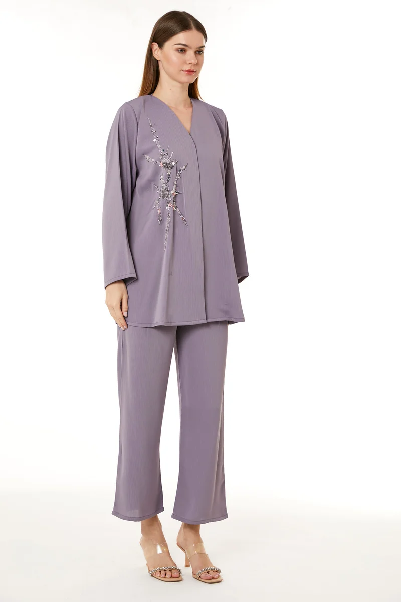 Moistreet V-Neck Top & Pant Set