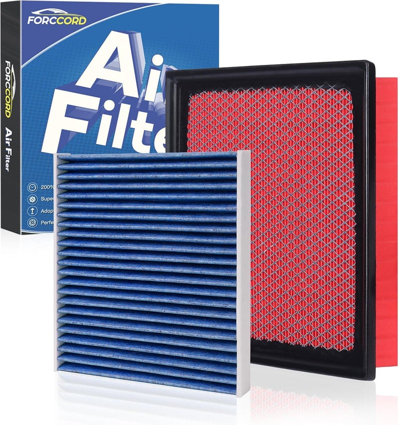 Forccord Cabin and Engine Air Filter Set for Chevrolet Silverado 1500 and GMC Sierra 1500 (2014-2018) - Image 1