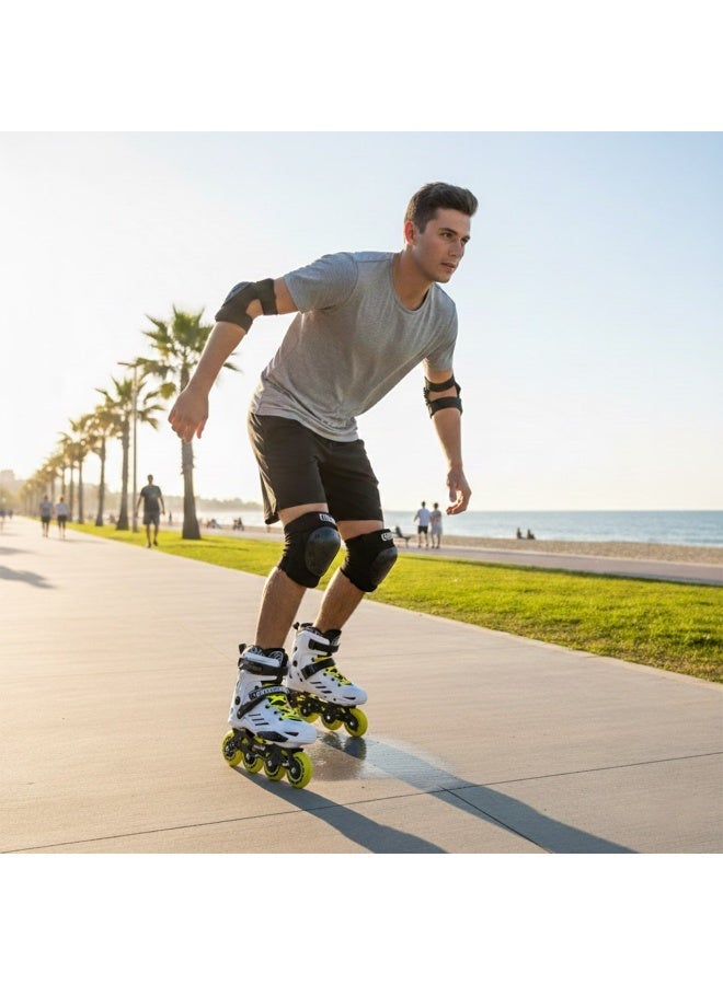 ROSELLE Professional Inline Skates with Aluminum Alloy Frame, ILQ-9 Bearings, 80mm 85A Wheels, Adjustable Buckle & Power Strap – Unisex Adult Fitness Roller Skates - Image 2