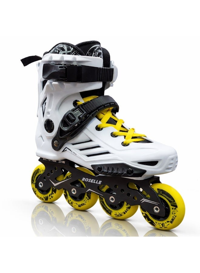 ROSELLE Professional Inline Skates with Aluminum Alloy Frame, ILQ-9 Bearings, 80mm 85A Wheels, Adjustable Buckle & Power Strap – Unisex Adult Fitness Roller Skates - Image 1
