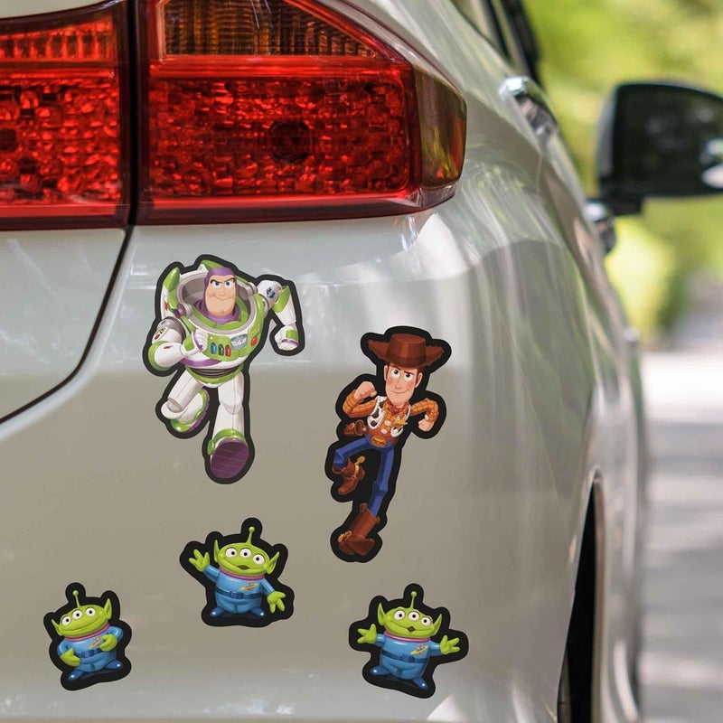 Open Road Brands Disney Pixar Toy Story Characters Adhesive Vinyl Decals - Fun Set of 5 Toy Story Stickers Including Buzz, Woody and Aliens - Image 5