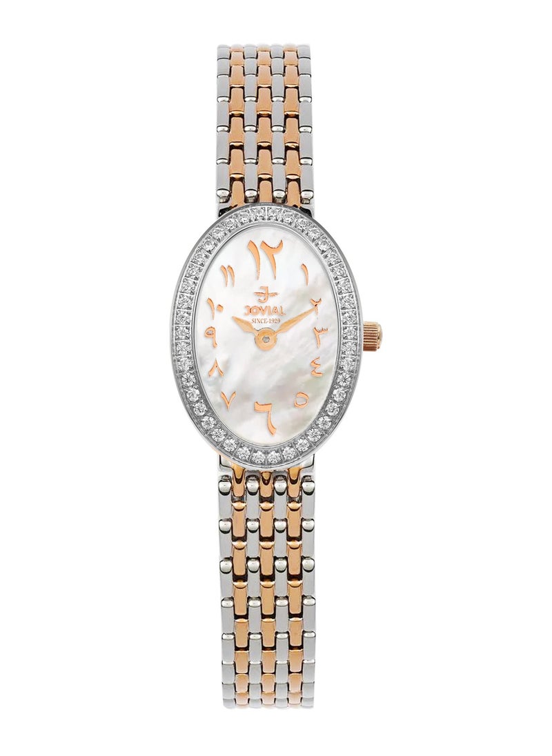 Jovial JOVIAL 16056LAMQ01ZE Women's Stainless Steel Watch,19mm, White Dial  - Image 1