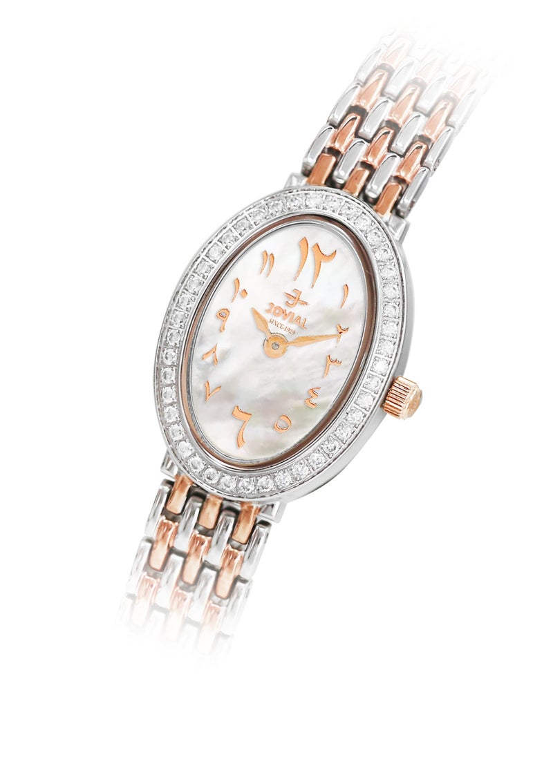 Jovial JOVIAL 16056LAMQ01ZE Women's Stainless Steel Watch,19mm, White Dial  - Image 2