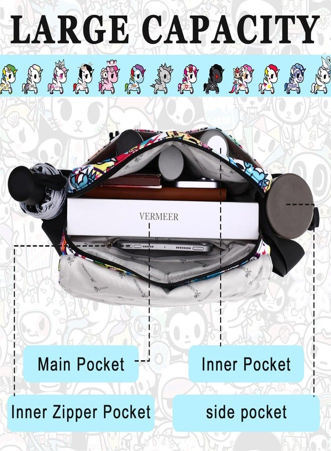 Tokidoki حقيبة توكيدوكي للرسائل للنساء والرجال، حقيبة يد لطيفة، حقيبة كتف، حقيبة عمل، حقيبة للأعمال مع التسوق والسفر والمدرسة والعمل (صفراء) - Image 5