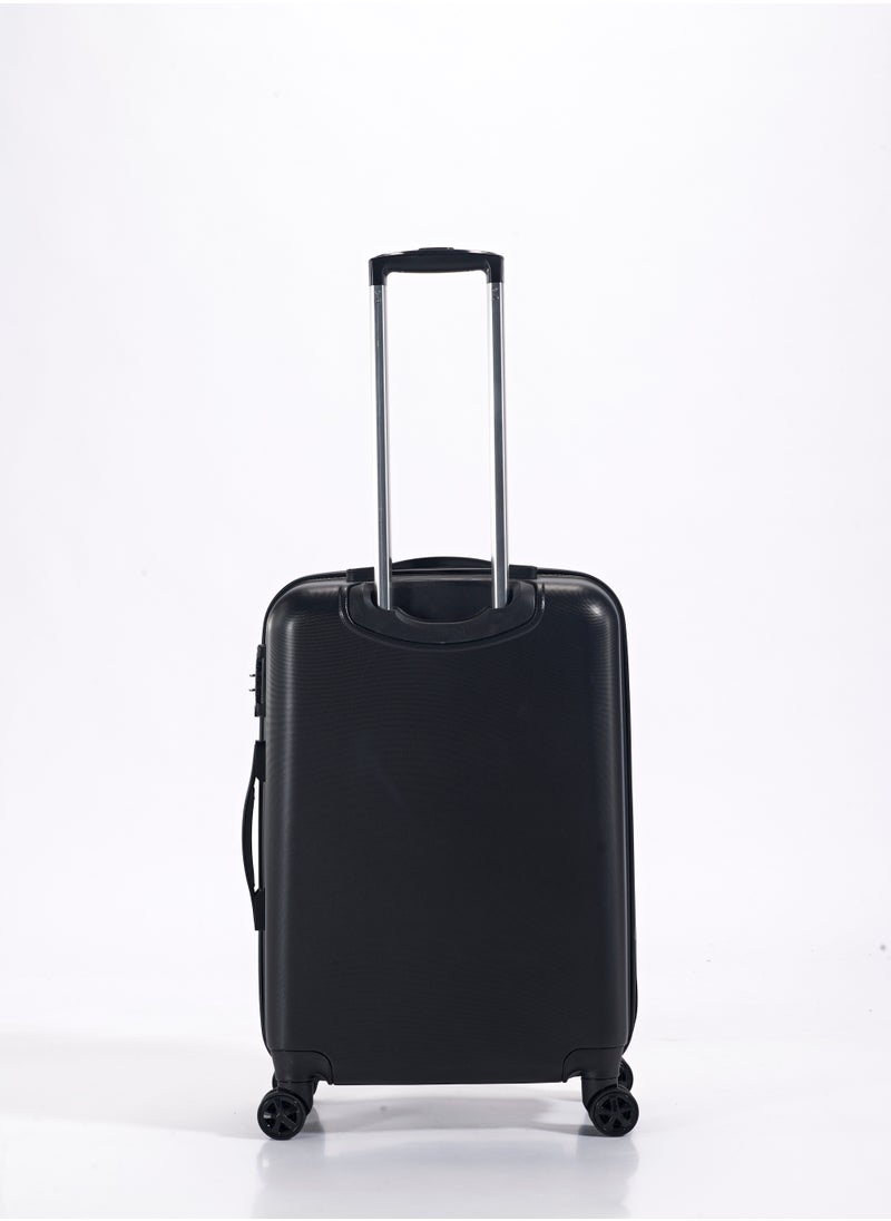 UNITED COLORS OF BENETTON - BNTA-202 Premium Quality Set of 3 Luggage with TSA Lock| Material- Acrylonitrile Butadiene Styrene| Adjustable Trolley Handle | Smooth Dual Wheels 360degree rotate| Cabin, Medium, Large| Black - Image 1
