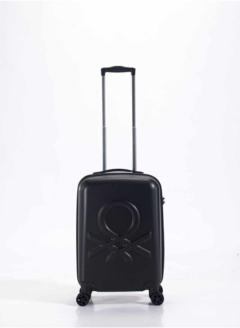 UNITED COLORS OF BENETTON - BNTA-202 Premium Quality Set of 3 Luggage with TSA Lock| Material- Acrylonitrile Butadiene Styrene| Adjustable Trolley Handle | Smooth Dual Wheels 360degree rotate| Cabin, Medium, Large| Black - Image 1