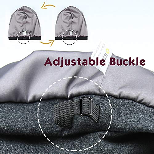 Winitas Satin Lined Sleep Cap for Men with Curly Hair Dreadlocks - Image 4