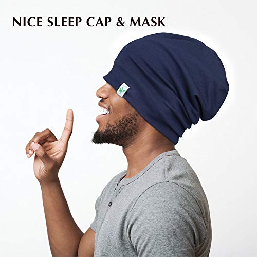 Winitas Satin Lined Sleep Cap for Men with Curly Hair Dreadlocks - Image 2