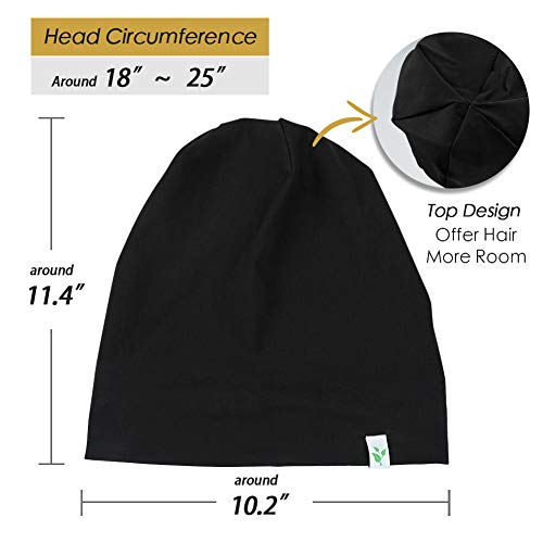 Winitas Satin Lined Sleep Cap for Men with Curly Hair Dreadlocks - Image 3