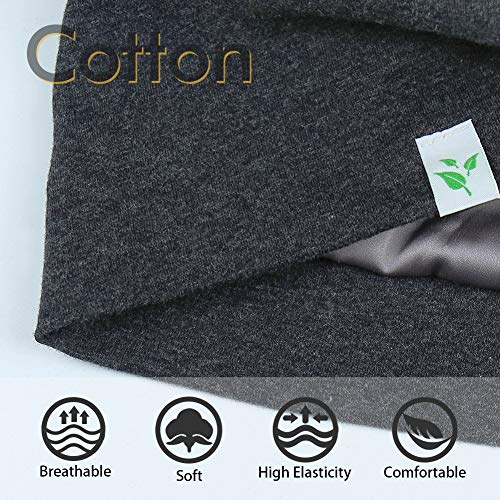 Winitas Satin Lined Sleep Cap for Men with Curly Hair Dreadlocks - Image 5