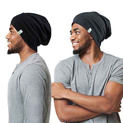 Winitas Satin Lined Sleep Cap for Men with Curly Hair Dreadlocks - Image 1