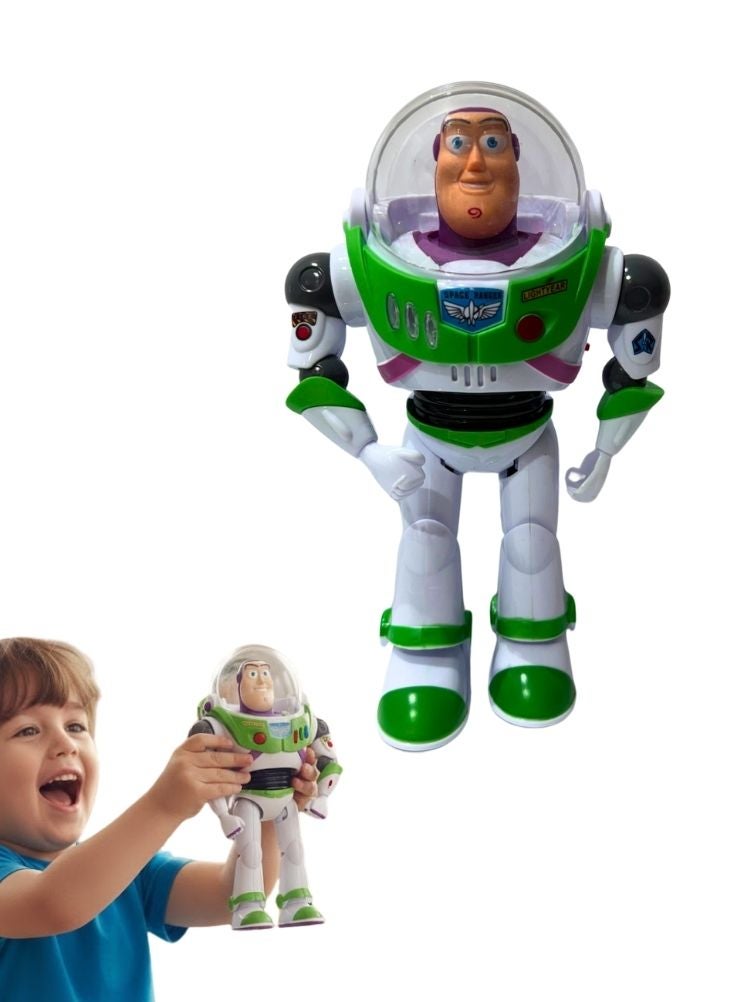 بريميم لعبة باز لايت يير من ديزني بيكسار، شخصية رائد الفضاء الأخضر والأبيض، لعبة كرتونية قابلة للتجميع، مناسبة للأطفال، تنمي الخيال. - Image 1