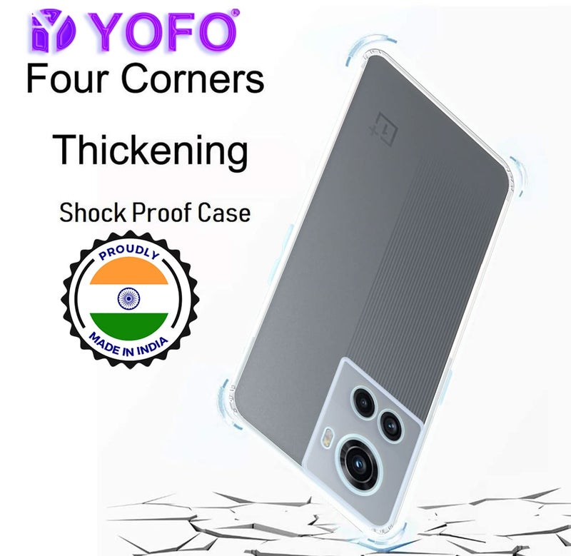 YOFO Back Cover for OnePlus 10R (5G) (Flexible|Silicone|Transparent|Dust Plug|Camera Protection|Professonal Cover) - Image 4