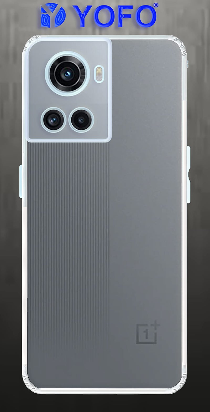YOFO Back Cover for OnePlus 10R (5G) (Flexible|Silicone|Transparent|Dust Plug|Camera Protection|Professonal Cover) - Image 5