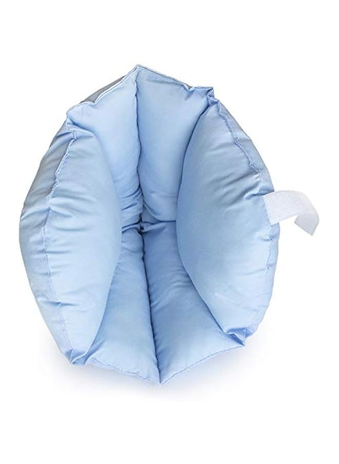 Generic - Heel Cushion Protector Pillow to Relieve Pressure from Sores and Ulcers, Foot Pillow, FSA HSA Eligible, Adjustable in Size, Blue, White, Sold as a Set of 2 - Image 1