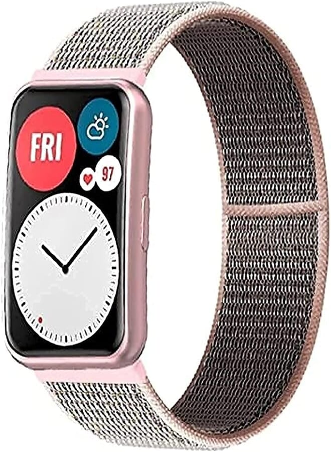 Dado Nylon Strap compatible with Huawei Watch Fit, breathable light weight strap…