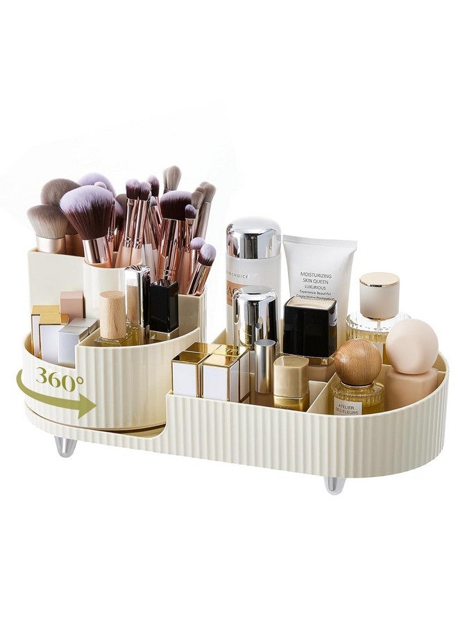 DHVYANT MART Modern 360° Rotating Makeup Brush Holder | Cosmetic Display Cases | Storage For Makeup Brushes & Eyeliner-Lipsticks-Skincare Products | Suitable For Bedroom And Bathroom - Image 1