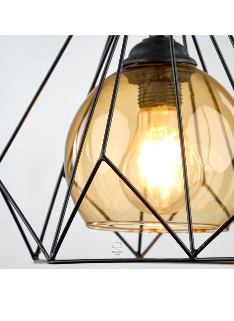 Generic Diamond Shape Pendant Chandelier - Black  - Image 2