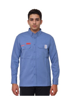 Secure Wear Lightweight FR Welding Shirt for Men - 6.5oz Fire-Resistant Twill Cotton - NFPA2112 Compliant - Durable for 50 Washes  - Image 1