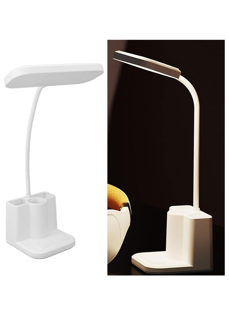 Oasisgalore LED Desk Lamp with Pen Holder, Flexible, USB Charging, 3 Pen Holders and a Phone Holder, Stepless Dimmable, for Bedroom, Study  - Image 2