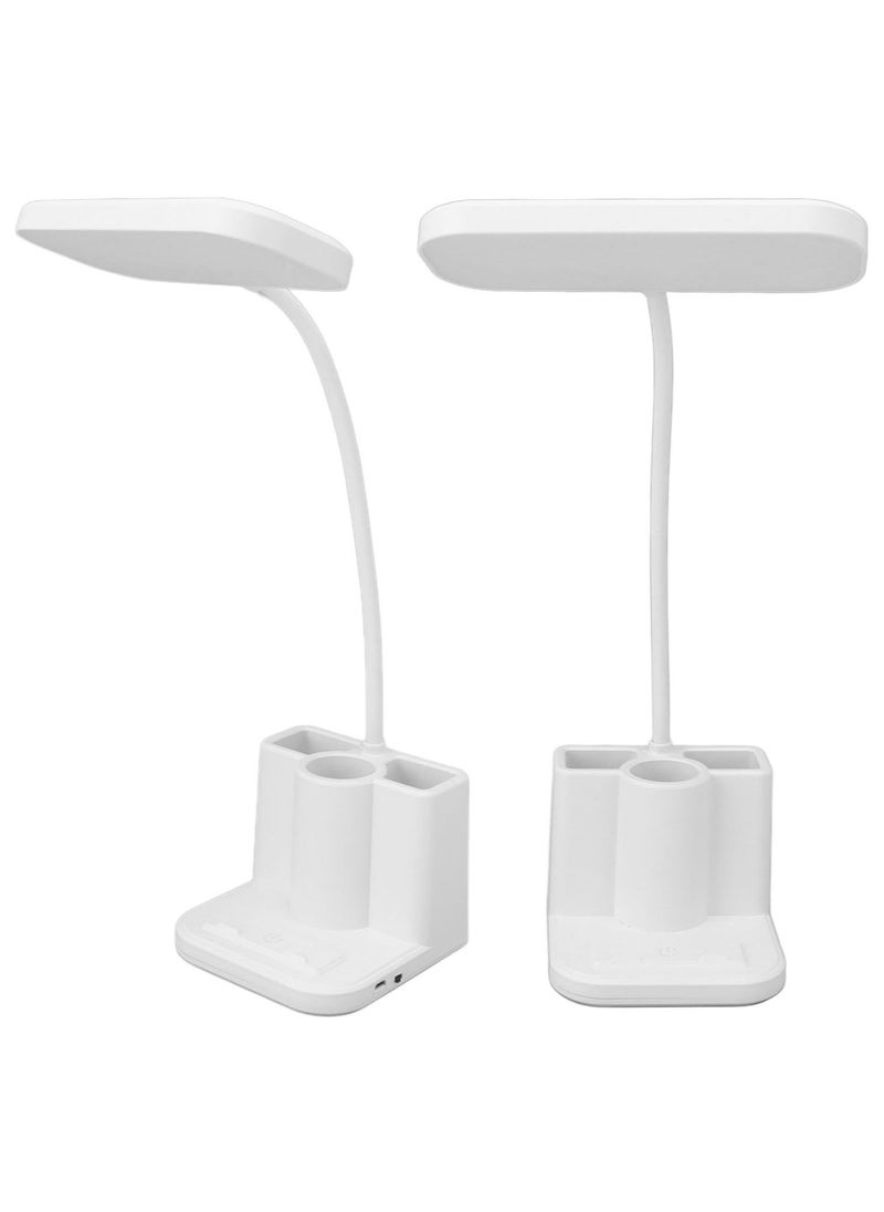 Oasisgalore LED Desk Lamp with Pen Holder, Flexible, USB Charging, 3 Pen Holders and a Phone Holder, Stepless Dimmable, for Bedroom, Study  - Image 4
