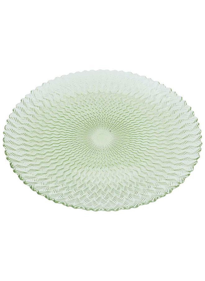 Alsaif Glass Serving Plate 28X28X2 Cm Green  - Image 1