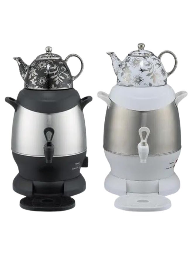 Generic - Electric Tea Kettle Samovar and Tea Maker – 4L 1350W Turkish & Russian Kettle – SK-SH-1068 – Stainless Steel Hot Water Boiler with Temperature Control for Tea, Coffee, Herbal Infusions - Image 1