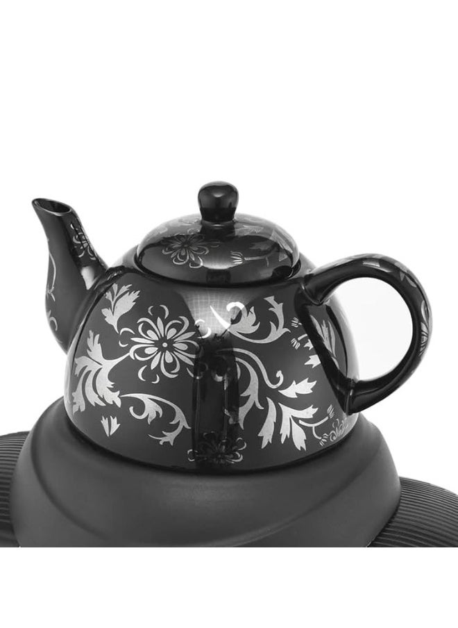 Generic - Electric Tea Kettle Samovar and Tea Maker – 4L 1350W Turkish & Russian Kettle – SK-SH-1068 – Stainless Steel Hot Water Boiler with Temperature Control for Tea, Coffee, Herbal Infusions - Image 1