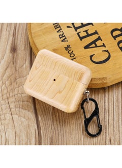 Wooden Earphone Case For Airpods Pro 2 Generation Walnut For Apple Airpods3/4 All-inclusive Protective Cover-Color:Maple-Applicable Model:airpods 1/2 Generation