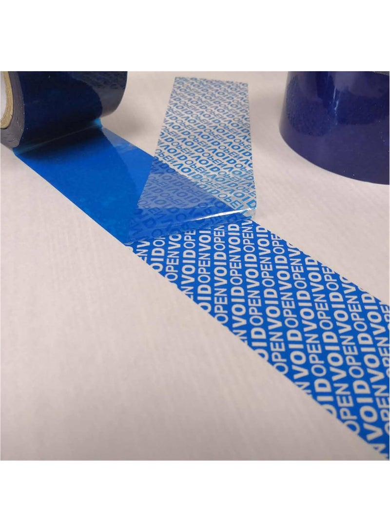 Rubik Tamper Evident Void Open Tape, 50mm Width x 50m Length, Security Seals Transfer Tape (Blue) - Image 1