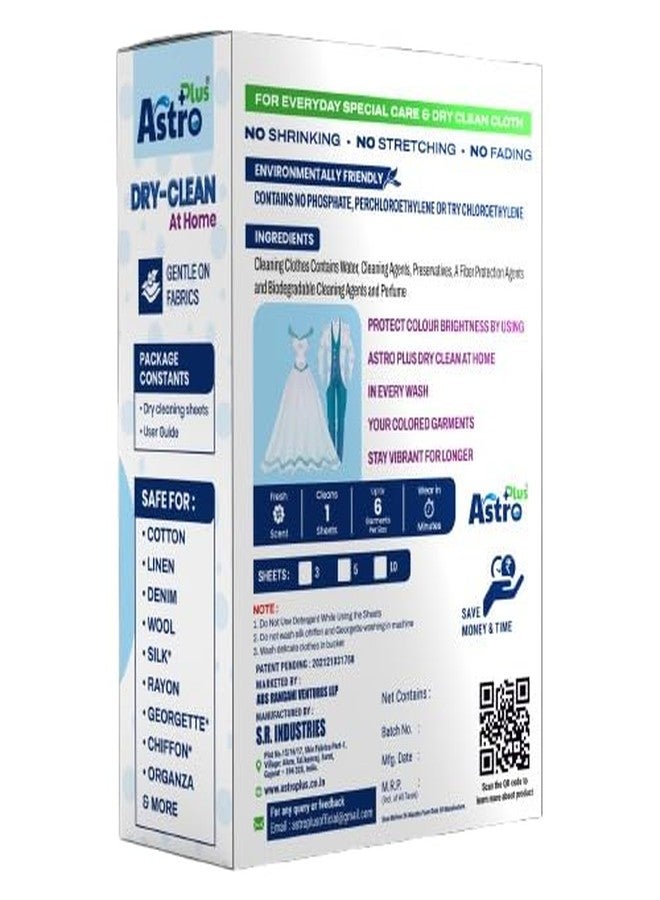 ASTRO PLUS + Astro Plus+ Dry Clean At-Home Liquid Detergent Cleaning Sheets | Ultimate Protection For Silk Saree and Chiffon, Cotton, Georgette, Linen, Woolen | Pack of 3 Sheet | Gentle Wash For Delicate Fabrics - Image 2