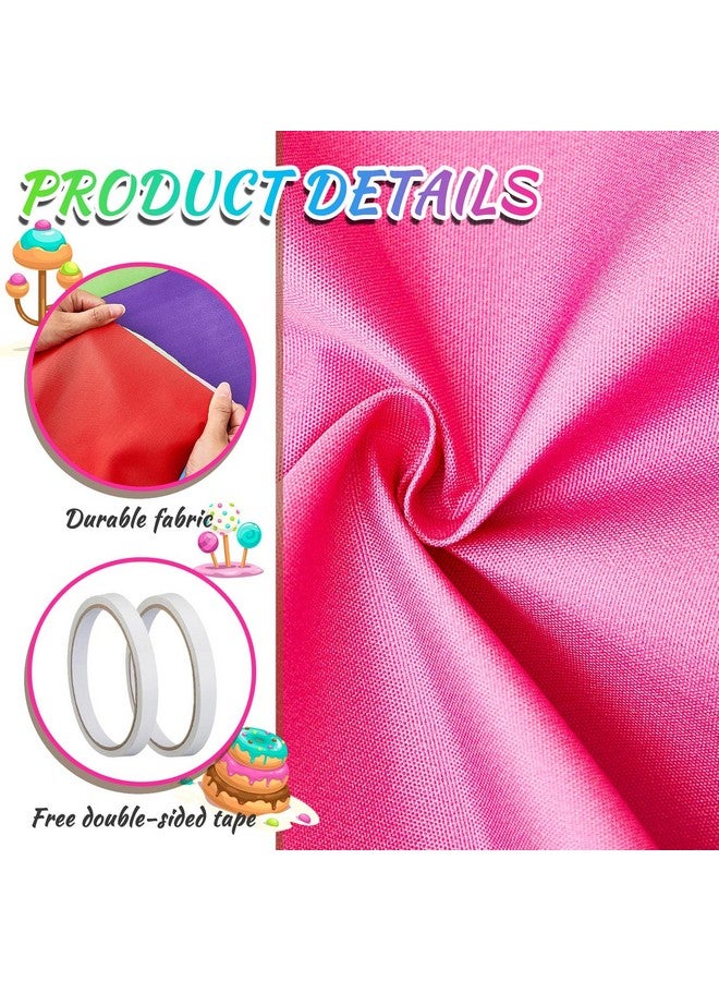 Woanger 2 Pcs 24'' x 10' Colorful Polyester Carpet Runner Runway Rug Hallway Runner Rug Party Decorations with Tape for Themed Birthday Party Supplies(Assorted Color) - Image 3