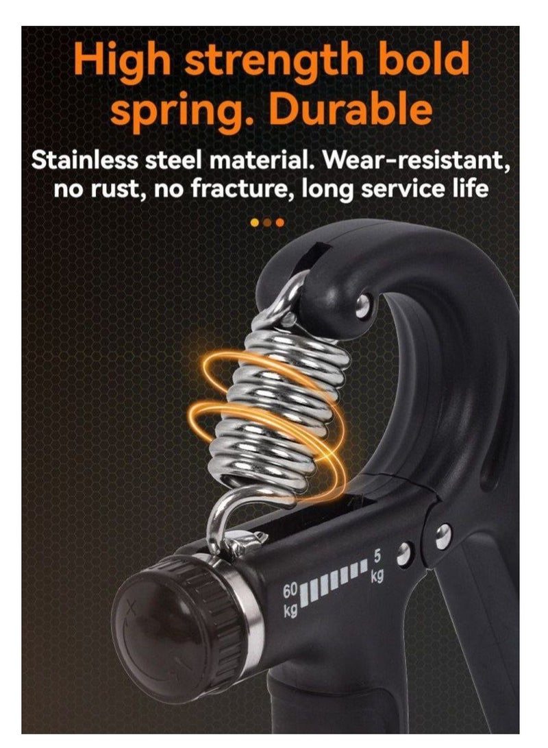 Generic Hand Grip Strengthener - Perfect Tool for Strengthening Hand Nerves and Improving Muscle Performance BK  - Image 4
