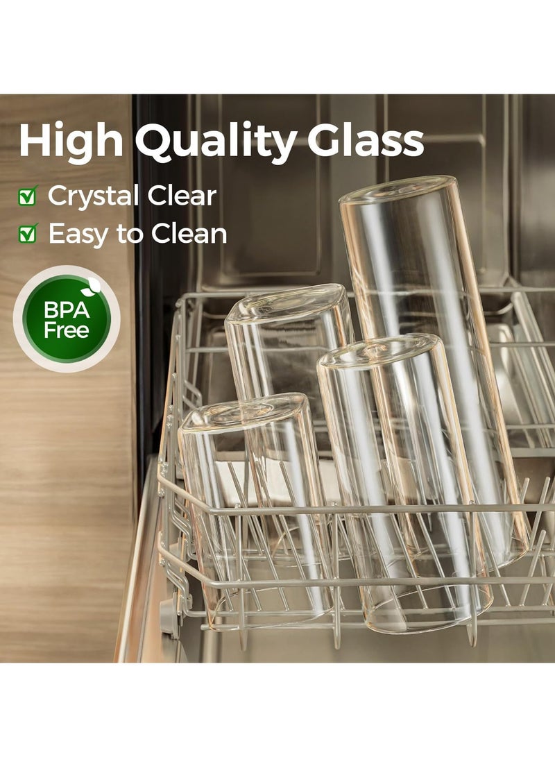 مجموعة من 6 قطعة برطمانات تخزين زجاجية سعة 200 مل مع اغطية لتخزين التوابل والقهوة والشاي والبسكويت والمكسرات والتوابل. - Image 4