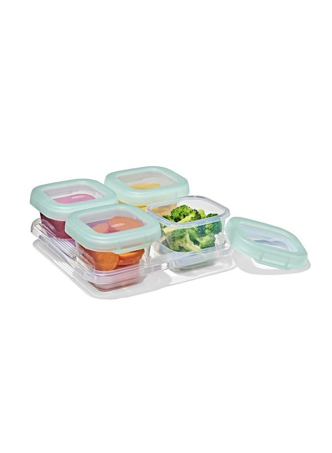OXO Tot Baby Blocks Food Storage Containers (6 Oz.) - Opal - Image 1