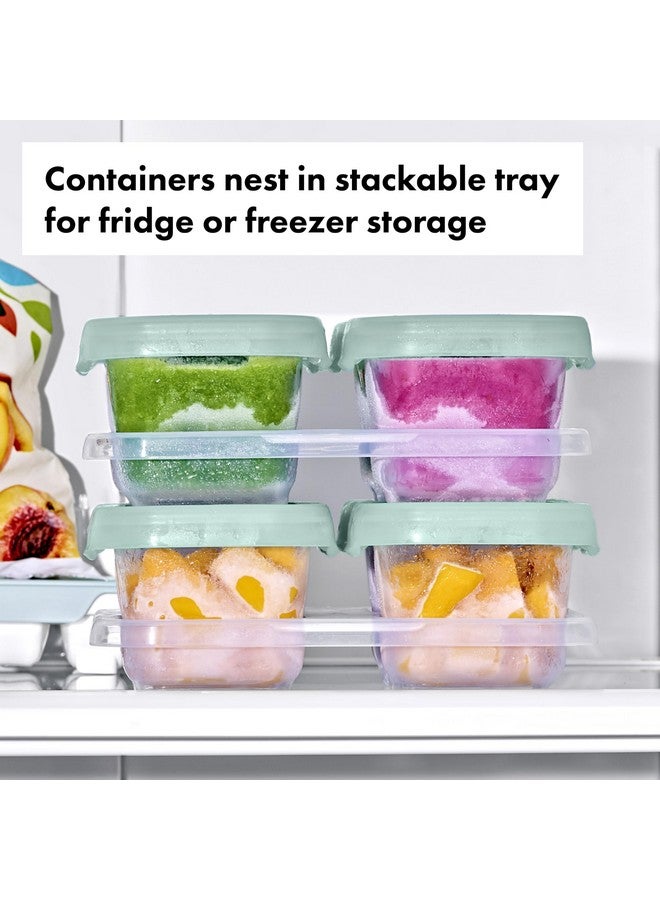 OXO Tot Baby Blocks Food Storage Containers (6 Oz.) - Opal - Image 5
