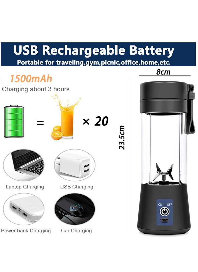 Arabest Portable Blender, USB Rechargeable Juicer with 6 Blades, Mini Blender for Travel, Home, Gym, Office  - Image 5