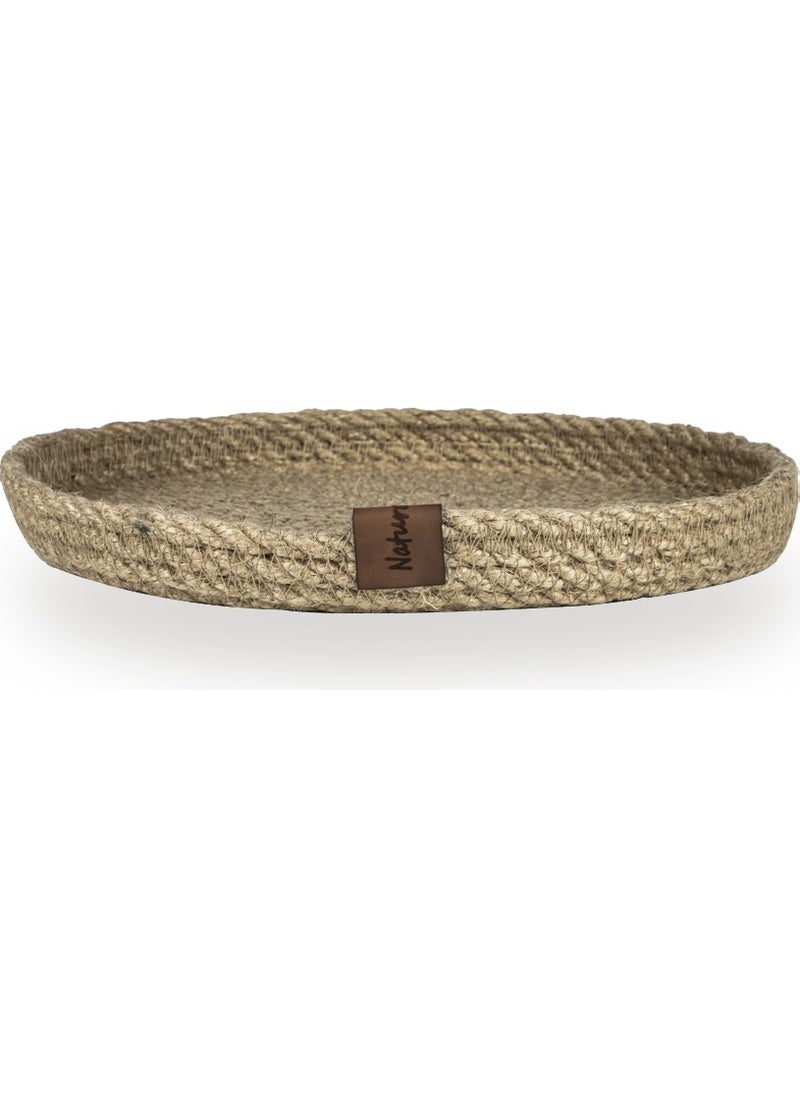 Naturalove - Decorative Jute Accessory Basket Round Large Size - Image 1