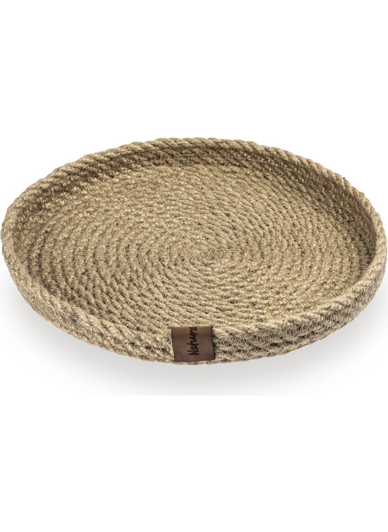 Naturalove - Decorative Jute Accessory Basket Round Large Size - Image 1