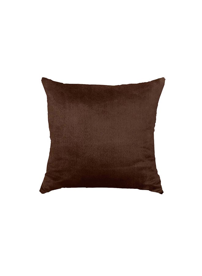 RIZARIES SuperSoft Plain Dark Brown Throw Pillow - Image 2