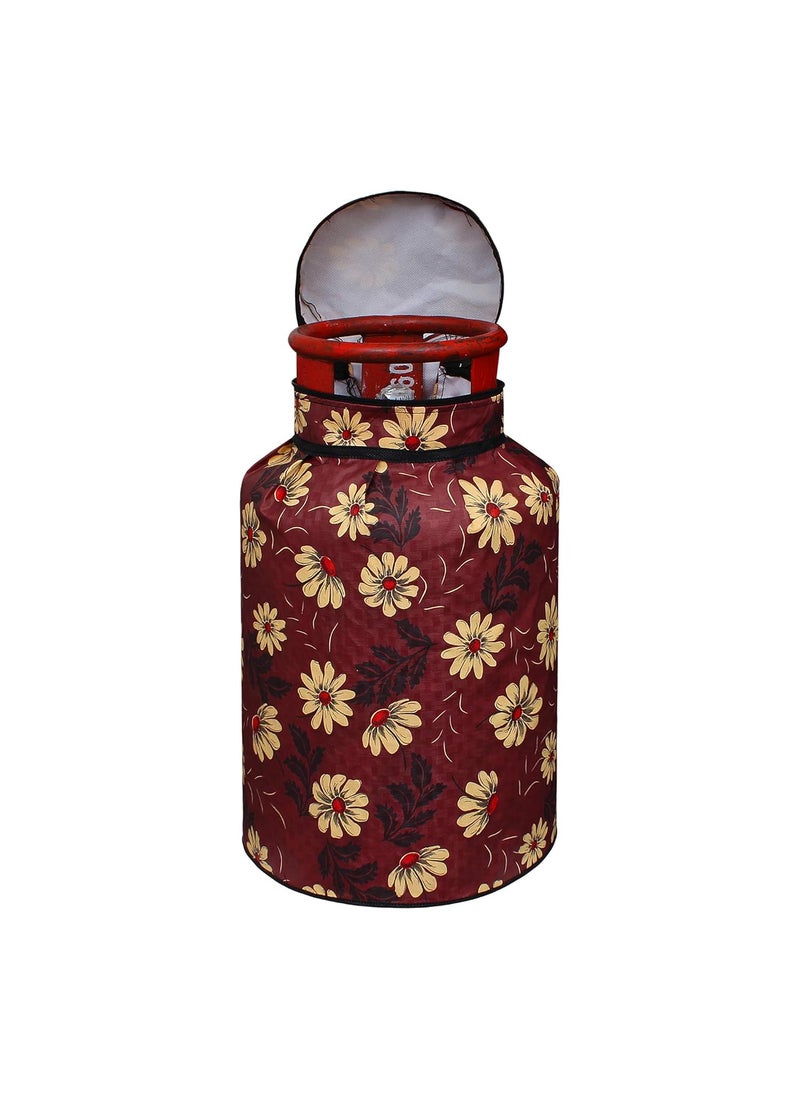 Lithara Lithara Printed PVC LPG Gas Cylinder Cover Washable Dustproof Size 25 x 21 Inches Multicolor CYSA18  - Image 3