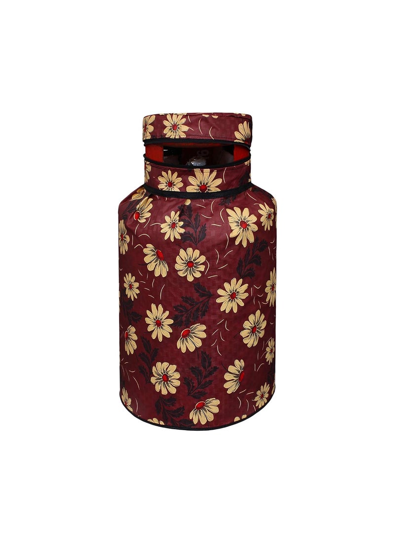 Lithara Lithara Printed PVC LPG Gas Cylinder Cover Washable Dustproof Size 25 x 21 Inches Multicolor CYSA18  - Image 2